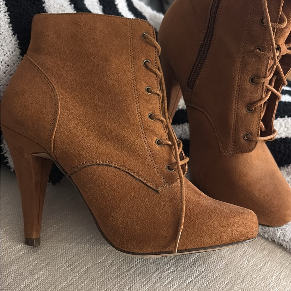 Call It Spring Tan Heeled Boots
